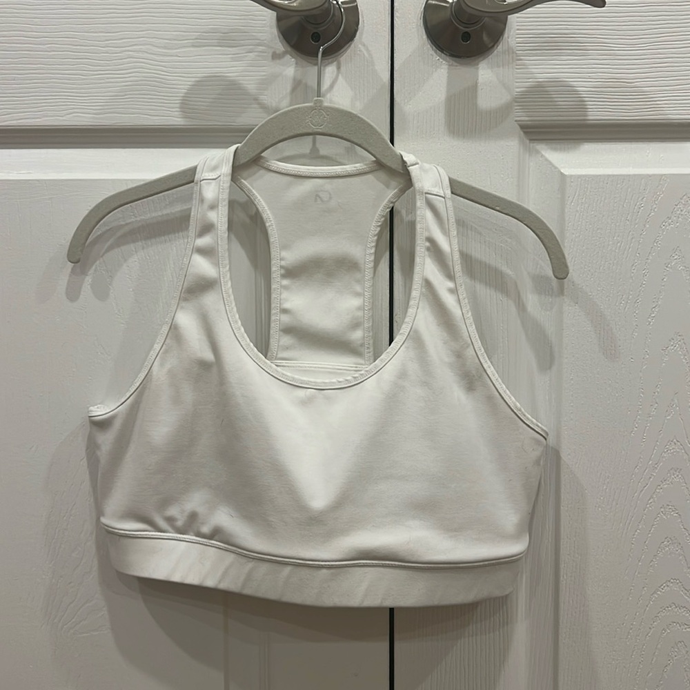 GapFit T-back Sports Bra Womens White Size XL